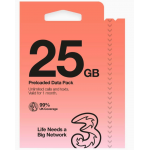 2 x £10 Credit Three Supercharged UK Sim Card Ready to Use